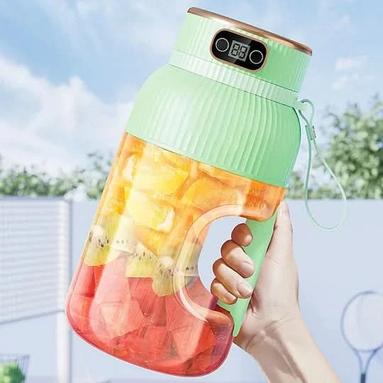 Bärbar blender för färsk juice när som helst 