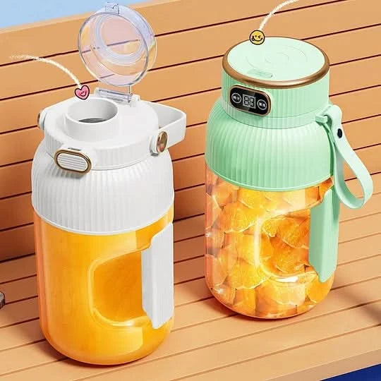 Bärbar blender för färsk juice när som helst 