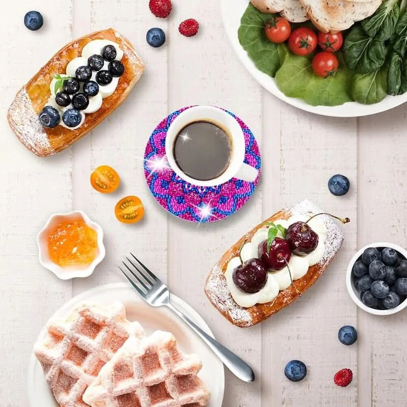 DIY strassilla varustettu coasters-setti 