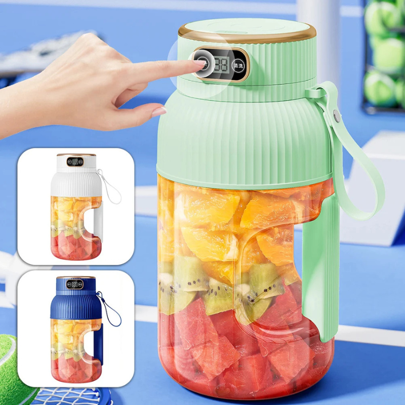 Bärbar blender för färsk juice när som helst 