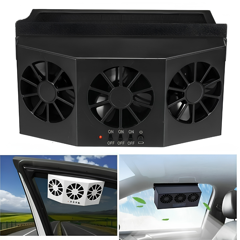 Solcelleventilator til bilen med USB-opladning — foto 4