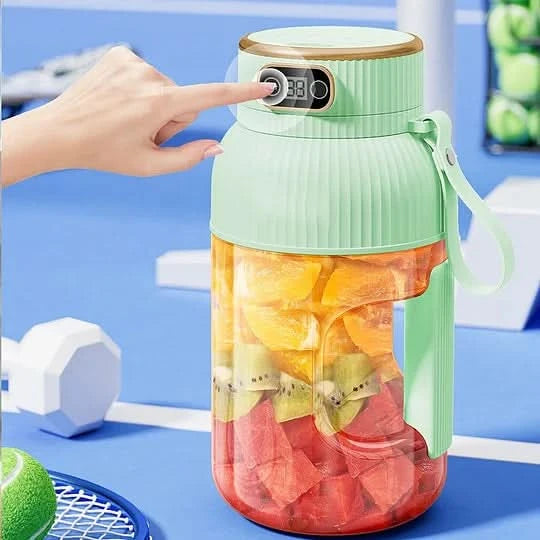 Bärbar blender för färsk juice när som helst 
