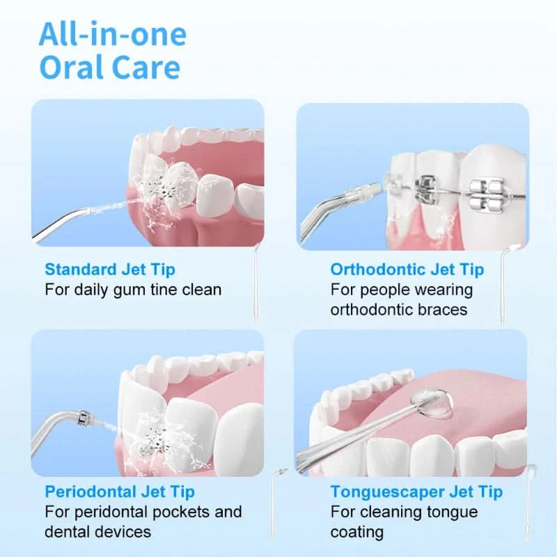 Hydropulse akumulatorowy do pielęgnacji zębów 