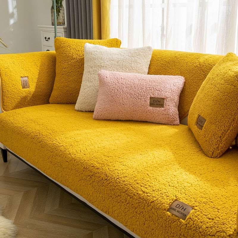 Copertura per Divano Ultra Morbida in Cachemire di Pecora – Effetto Peluche & Antiscivolo 