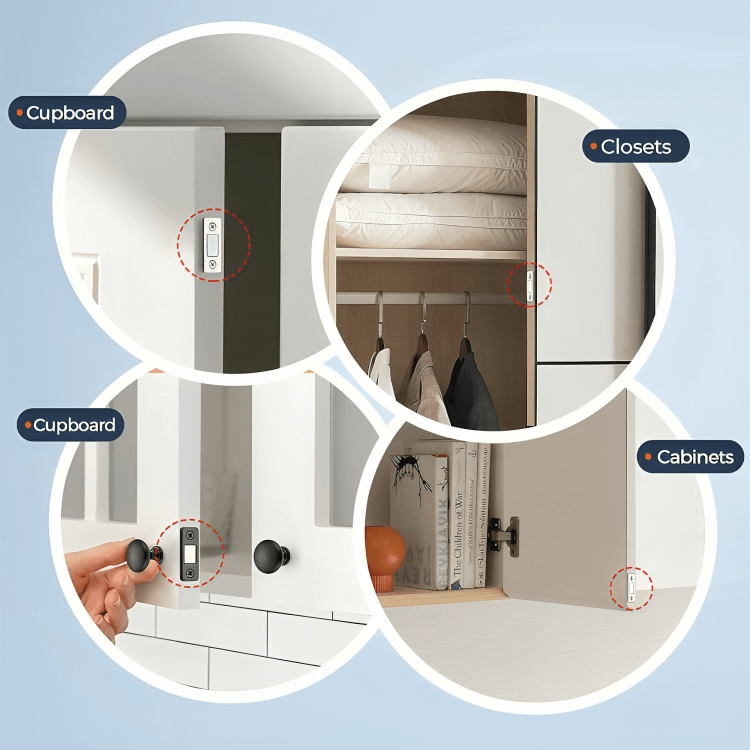 Chiusura di sicurezza compatta – Proteggi i tuoi oggetti con un clic (x4) 