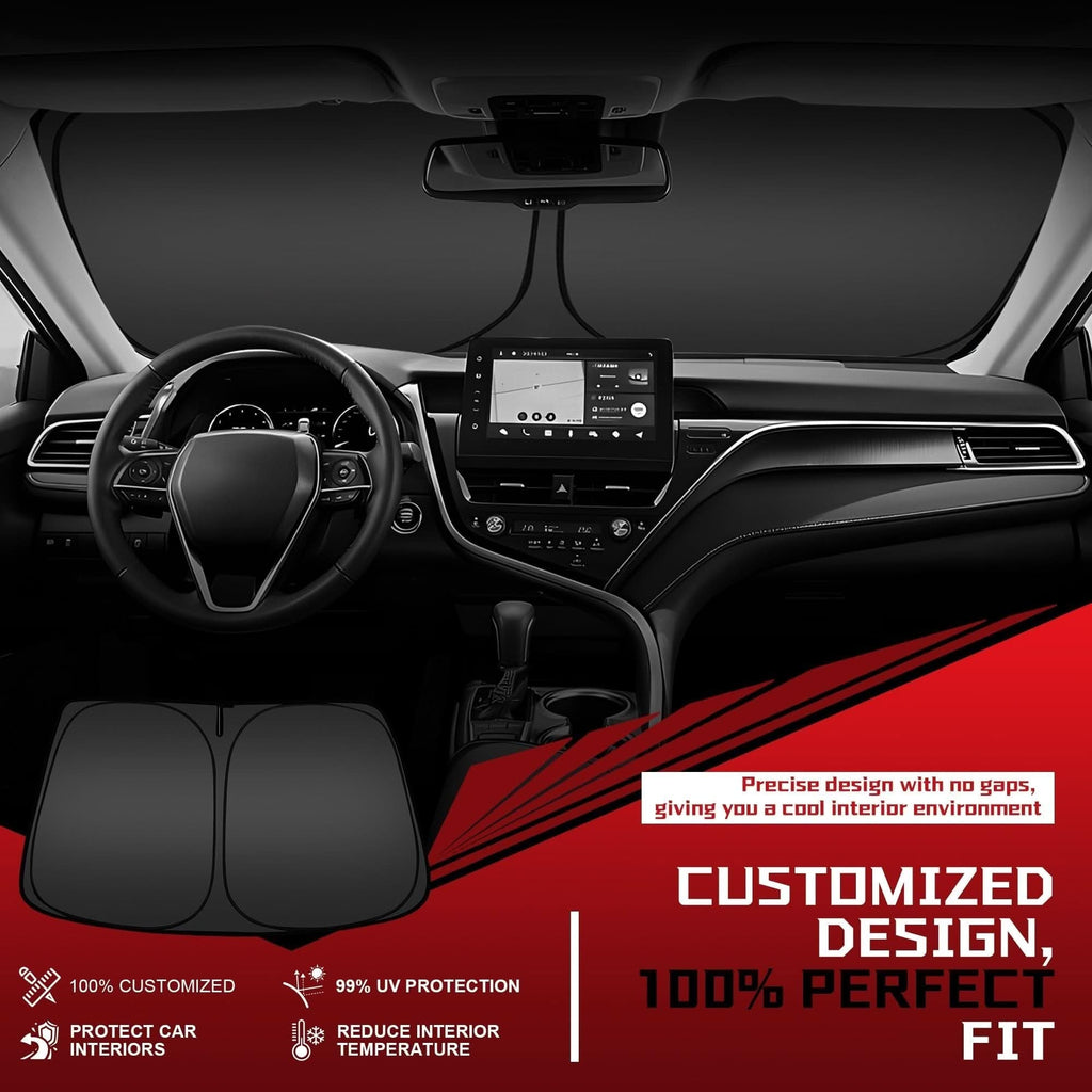 Custom and effective car sunshade heat protection 