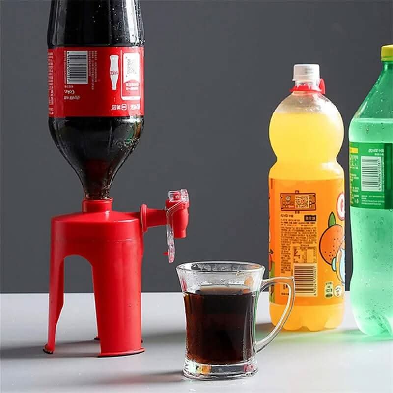 Praktisk drikkedispenser for flasker 